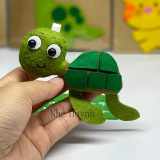 Móc khóa vải nỉ rùa biển