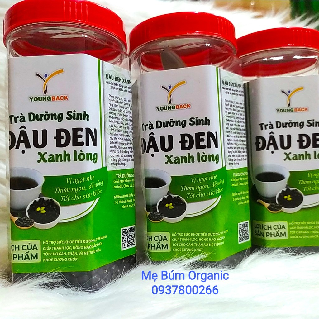 Trà Dưỡng Sinh Đậu Đen Xanh Lòng Youngback (Hủ 400g). Vị Ngọt Nhẹ ,Thơm Ngon Dễ Uống, Tốt Cho Sức Khỏe.