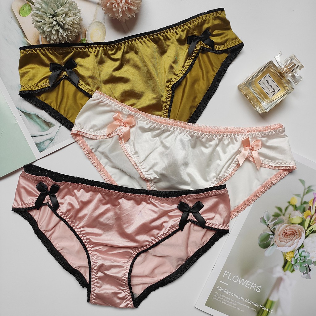 Quần lót nữ cao cấp đính nơ NuciFera chất lụa sexy siêu mượt