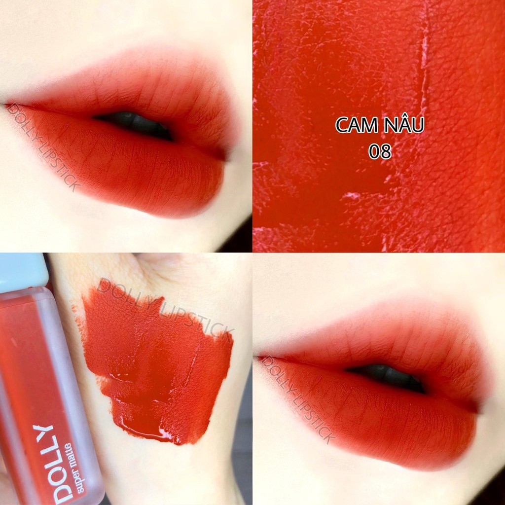 Son Lì Son Kem DOLLY MATTE Không Chì Cao Cấp Chính Hãng Màu