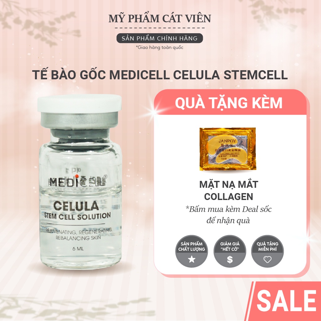 Tế bào gốc trắng da Medicell, mờ thâm sạm ngăn ngừa sắc tố melanin -  Stem Cell Solution Serum 6ml
