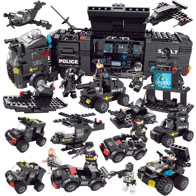 BỘ ĐỒ CHƠI XẾP HÌNH LEGO CẢNH SÁT Flying Eagle SWAT 2020