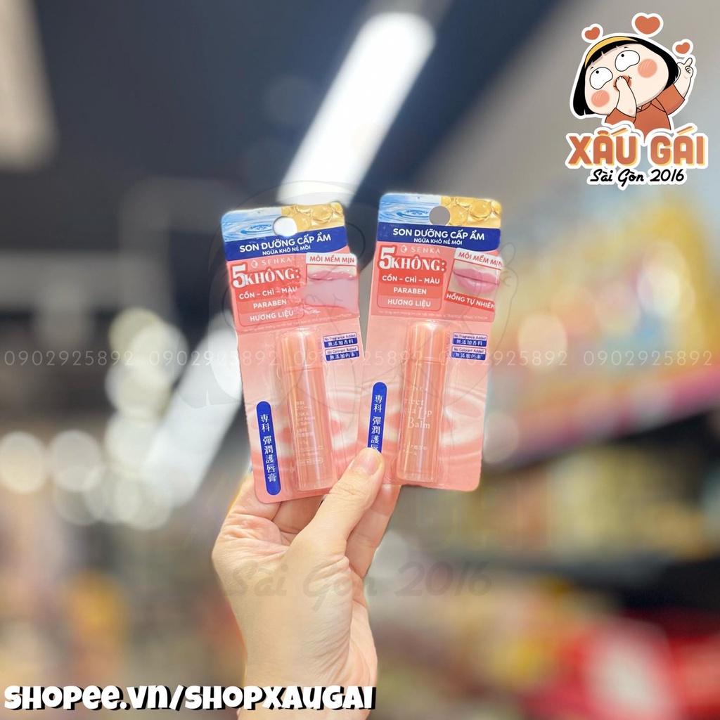 Son dưỡng môi cấp ẩm Senka Perfect Aqua Lip Balm 4.5g