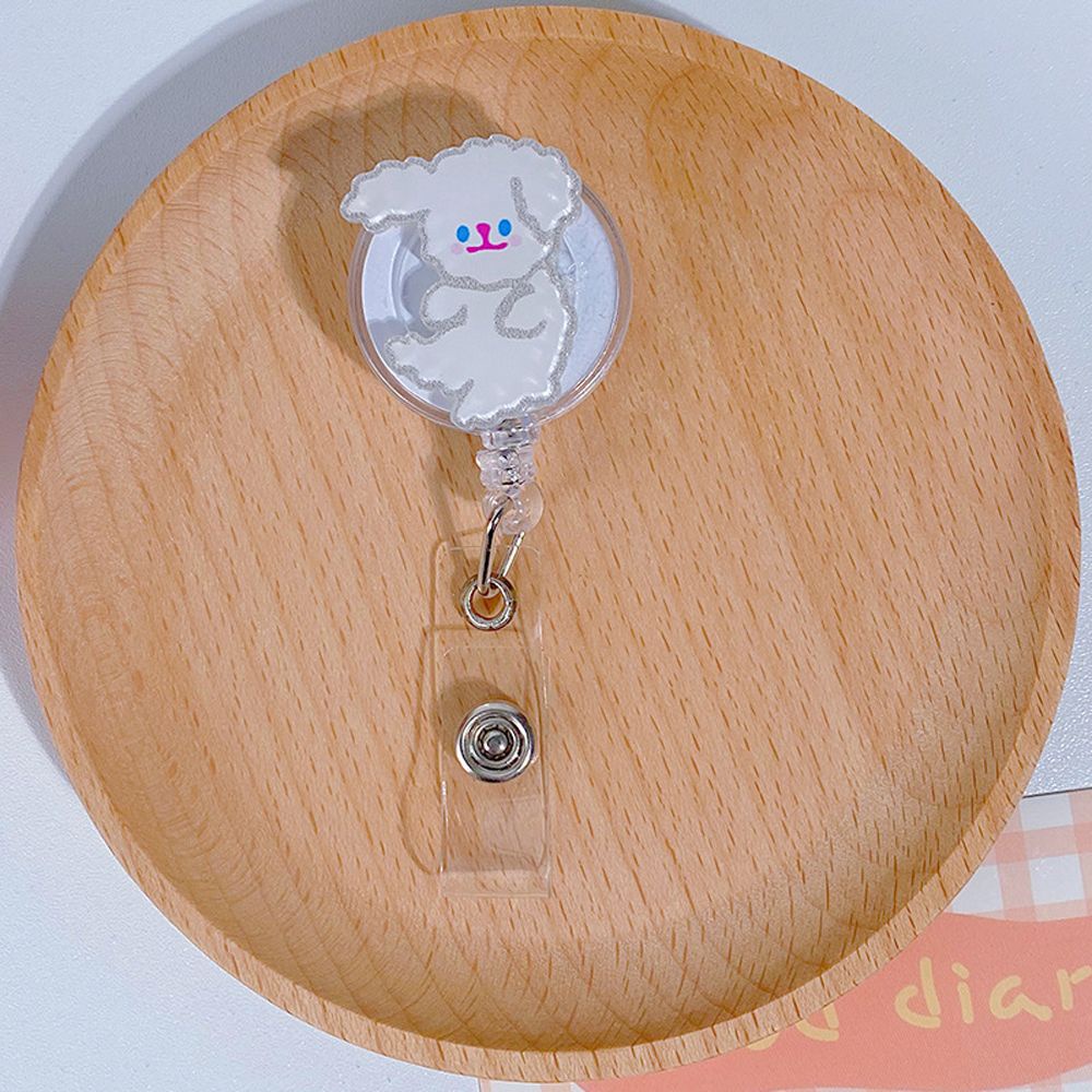 Kẹp giữ thẻ tên/ bảng tên họa tiết hoạt hình dễ thương có thể thu gọn tiện dụng cho học sinh/ văn phòng