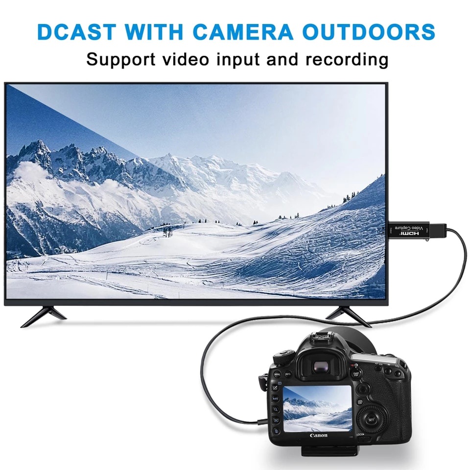 Thẻ ghi hình chơi game HDMI độ phân giải 1080P 4K cho Ps4 Dvd Nintendo