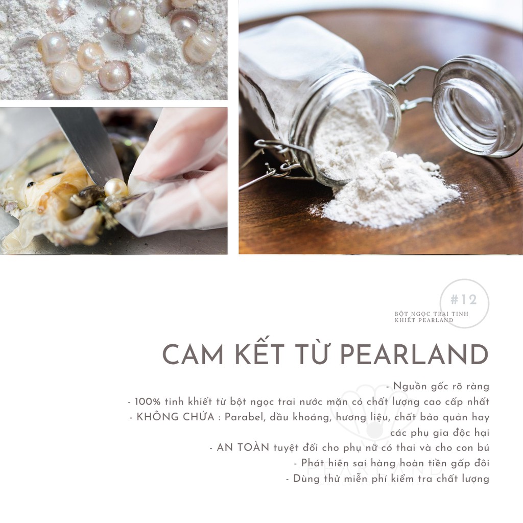 Phấn Phủ Bột Ngọc Trai Kiềm Dầu Dưỡng Da PearLand 2gr (Có Thể Đắp Mặt Nạ) | BigBuy360 - bigbuy360.vn