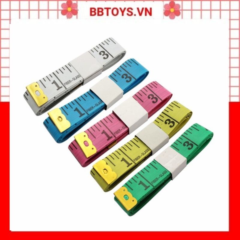 Thước dây đo dài 150 cm có đầu bọc thép đo chiều cao may đồ quần áo (BBTOYS: 84)