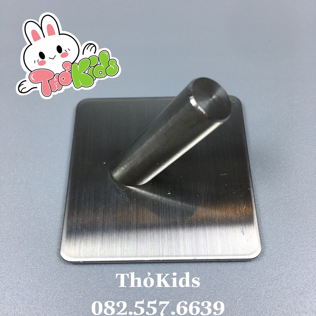 Móc treo đồ inox 304 cao cấp siêu chắc, siêu sang, siêu tiện lợi, móc dán inox sus304 V102, móc dính inox