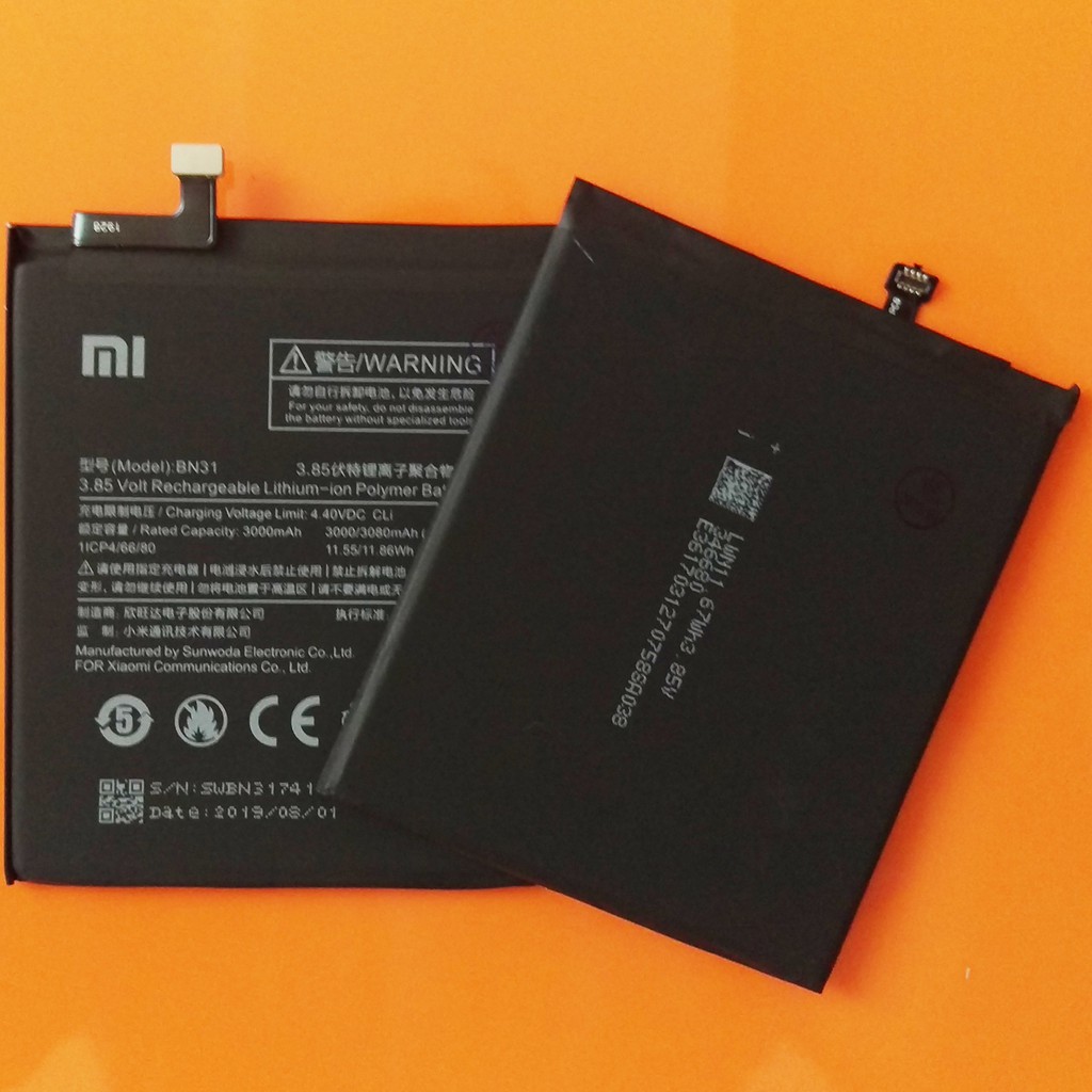 Pin Xiaomi Mi 5x, Mi A1 | BN31 | 3000/3080mAh