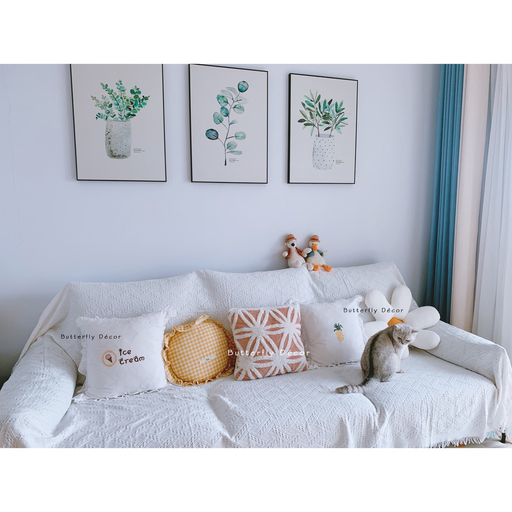 Khăn phủ , thảm , trải bàn trải sofa trang trí Vintage phong cách Bắc Âu