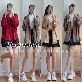 [Ảnh thật/Video]Áo sơ mi lụa TAY BỒNG hàng QUẢNG CHÂU Áo sơ mi form rộng basic