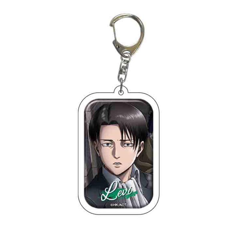 Attack On Titan Characters Keychain Cartoon Print Acrylic Key Ring Holder Bag Charm Classic Anime Jewelry Teens Gift