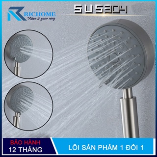 Tay sen tắm, vòi hoa sen tăng áp inox 304 chỉnh 3 cấp độ nước