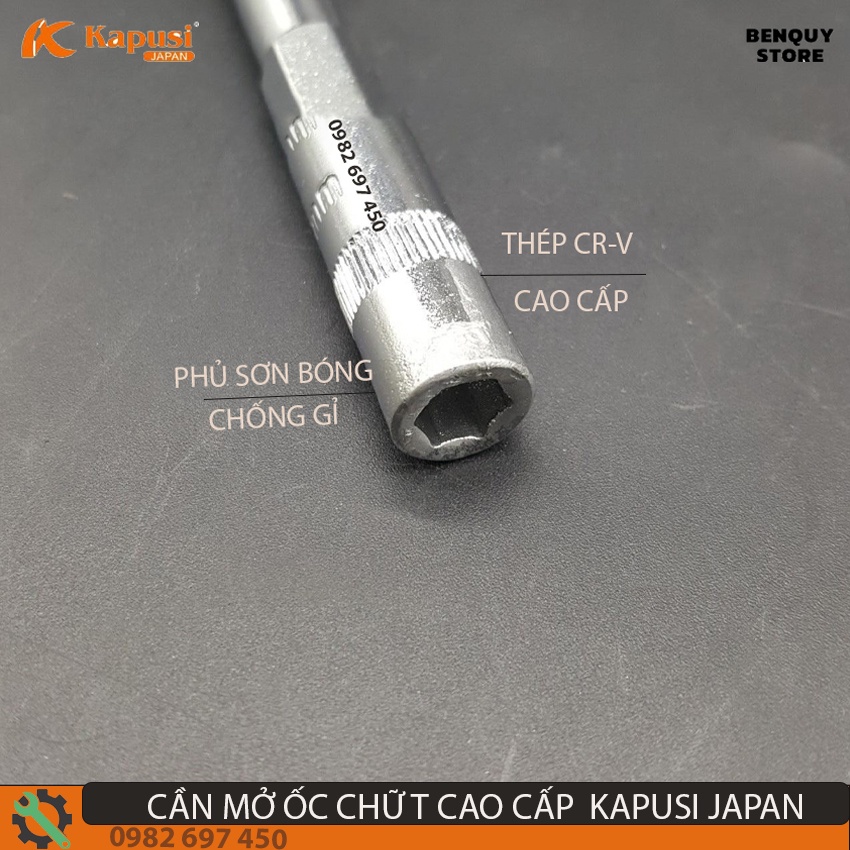 CẦN MỞ ỐC CHỮ T - CẦN TÊ NHẬT BẢN - TUÝP MỞ ỐC CHỮ T KAPUSI JAPAN CỠ 7MM. ĐỘ BỀN CAO