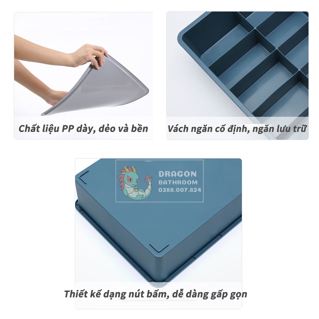 【Hàng Đẹp】Ngăn đựng đồ lót cho gia đình，Hộp đựng đồ lót ngăn cách có ngăn kéo，Hộp đựng áo ngực, tất, cà vạt-LO-35