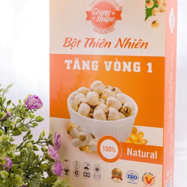 (Hộp 500gr) Bột ngũ cốc thiên nhiên Tăng vòng 1 Trang House CHÍNH HÃNG