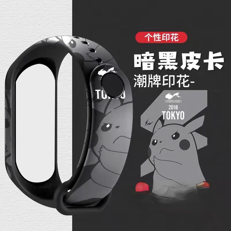 Dây đeo thay thế silicon màu trơn cho Xiaomi Mi Band 6 5 4 3