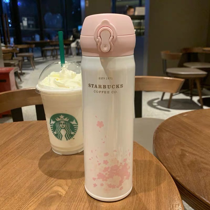 Bình giữ nhiệt STABUCKS x THERMOS SAKURA hoa anh đào dung tích 473ml