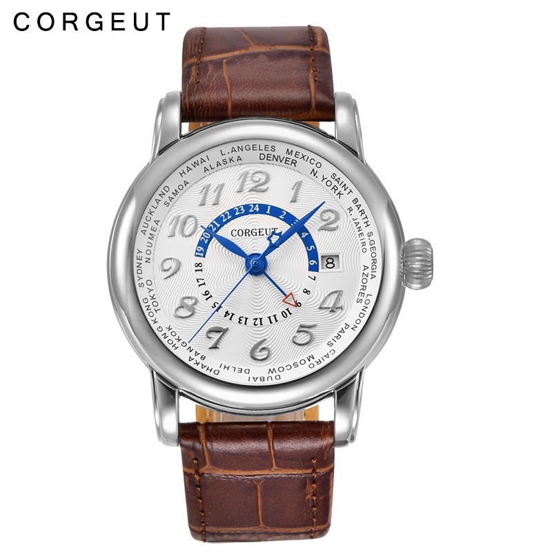 Đồng Hồ Cơ Nam Tự Động AUTOMATIC Chính Hãng CORGEUT Dây Da Cao Cấp Thời Trang Sang Trọng Đẹp Giá Rẻ