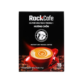 Cà phê hòa tan 3 trong 1 RockCafe hương chồn 306g hòa quyện cùng vị thơm, béo