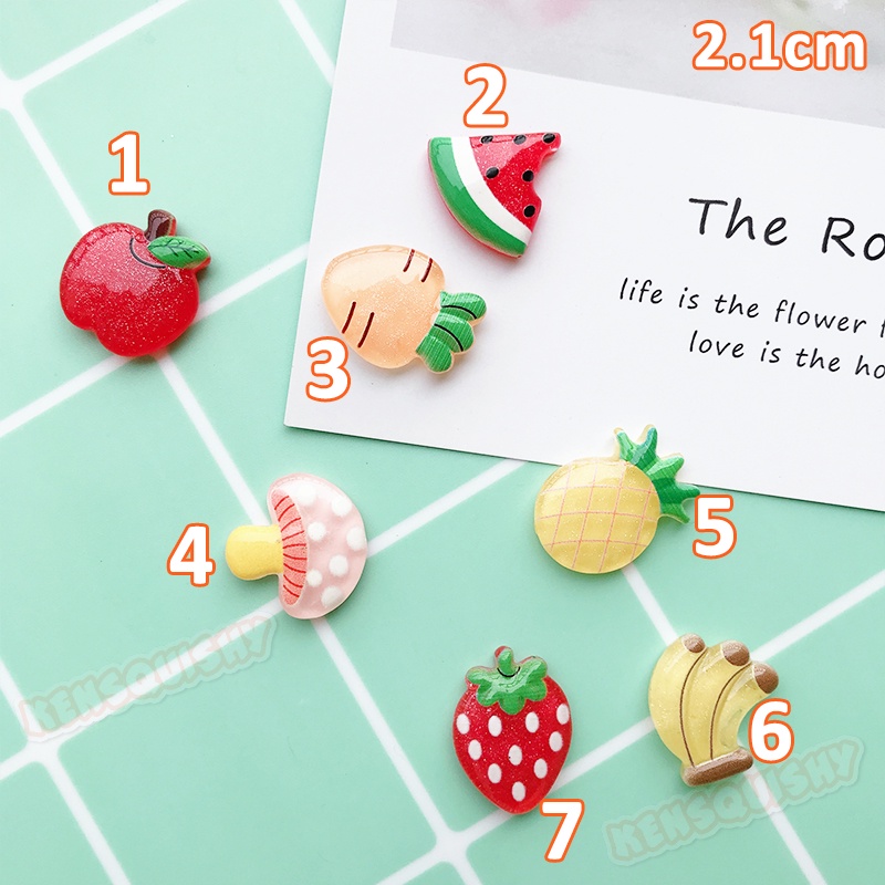 Mô Hình Trái Cây Cỡ Nhỏ Trang Trí Slime / Ốp Điện Thoại / Kẹp Tóc