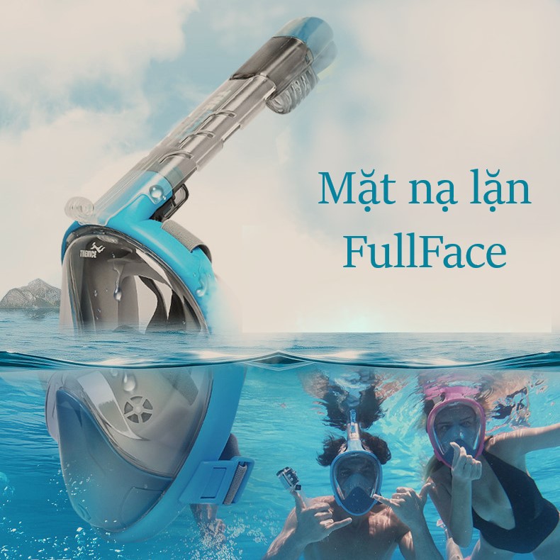 Mặt nạ lặn biển fullface view 180 độ có phao ngăn nước  -gd201