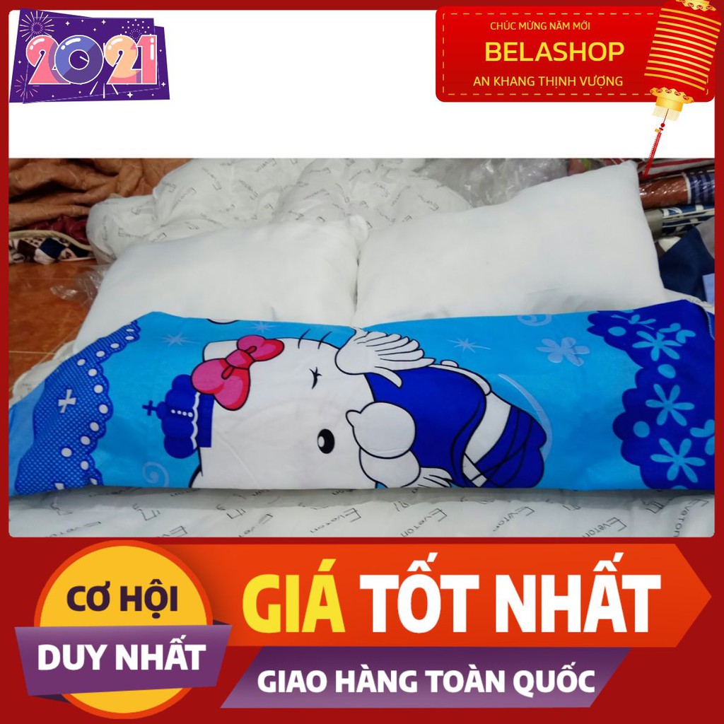 Vỏ gối ôm mẫu kitty xanh