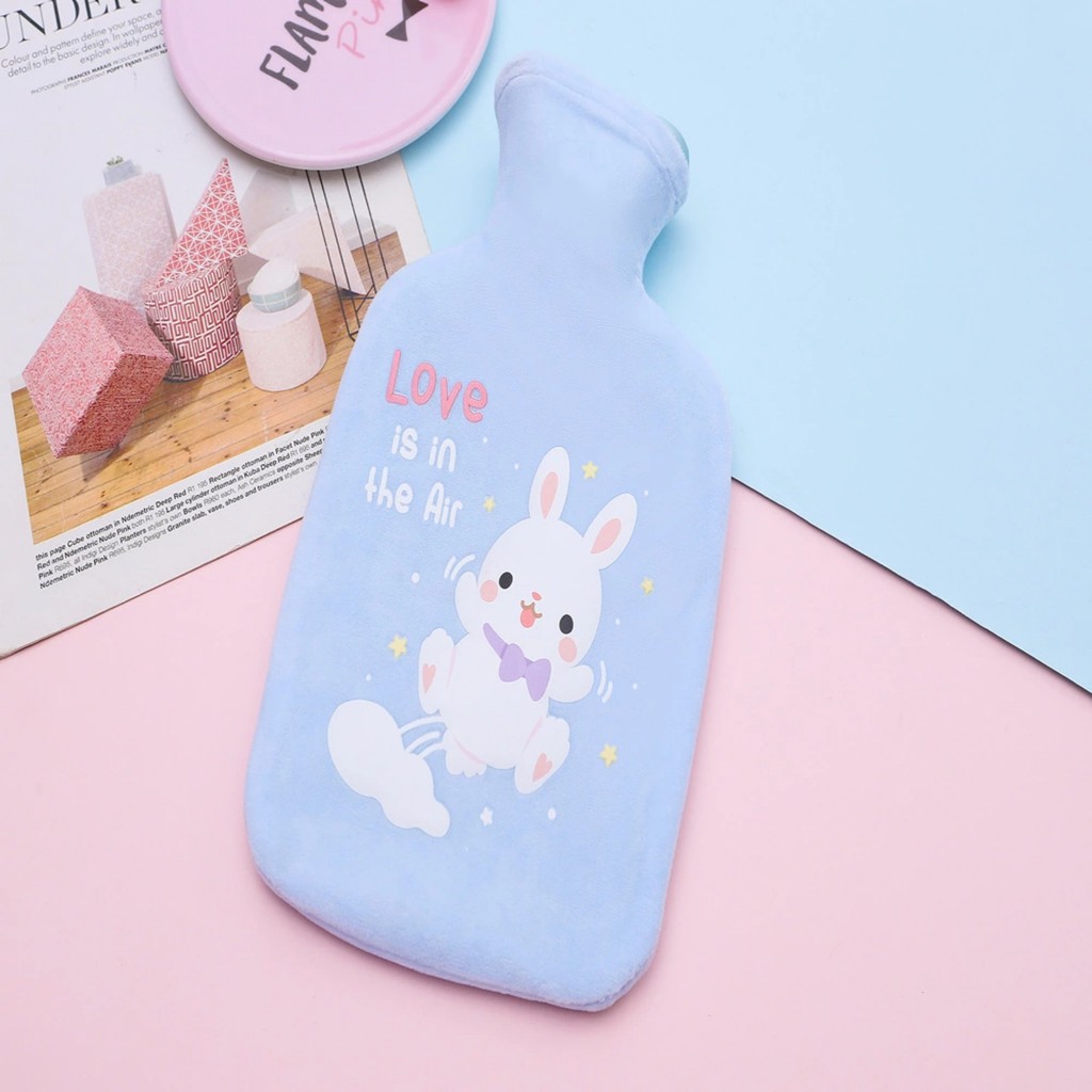Túi chườm bụng kinh PUHA 1000ml, túi chườm ấm nóng sưởi ấm bụng cho nữ mẫu cute