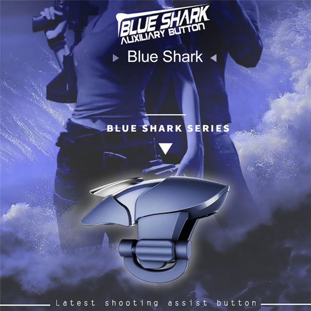 (Cực Nhạy) Nút bắn Pubg Freefire Blue Shark - Nút bấm Pubg Phụ kiện chơi Pubg Mobile