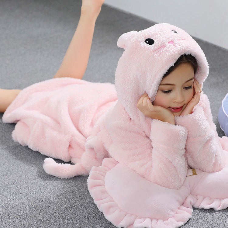 ✨Làm cho bé làm✨Áo Choàng Ngủ Yukata 2021 Dày Dặn Có Mũ Trùm Đầu Thấm Hút Tốt Cho Mẹ Và Bé
