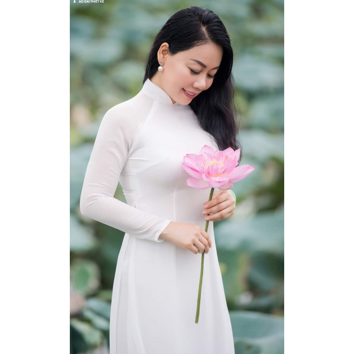 Áo dài trắng 4 tà chất đẹp tạo dáng eo thon che khuyết điểm vùng bụng cho các nàng