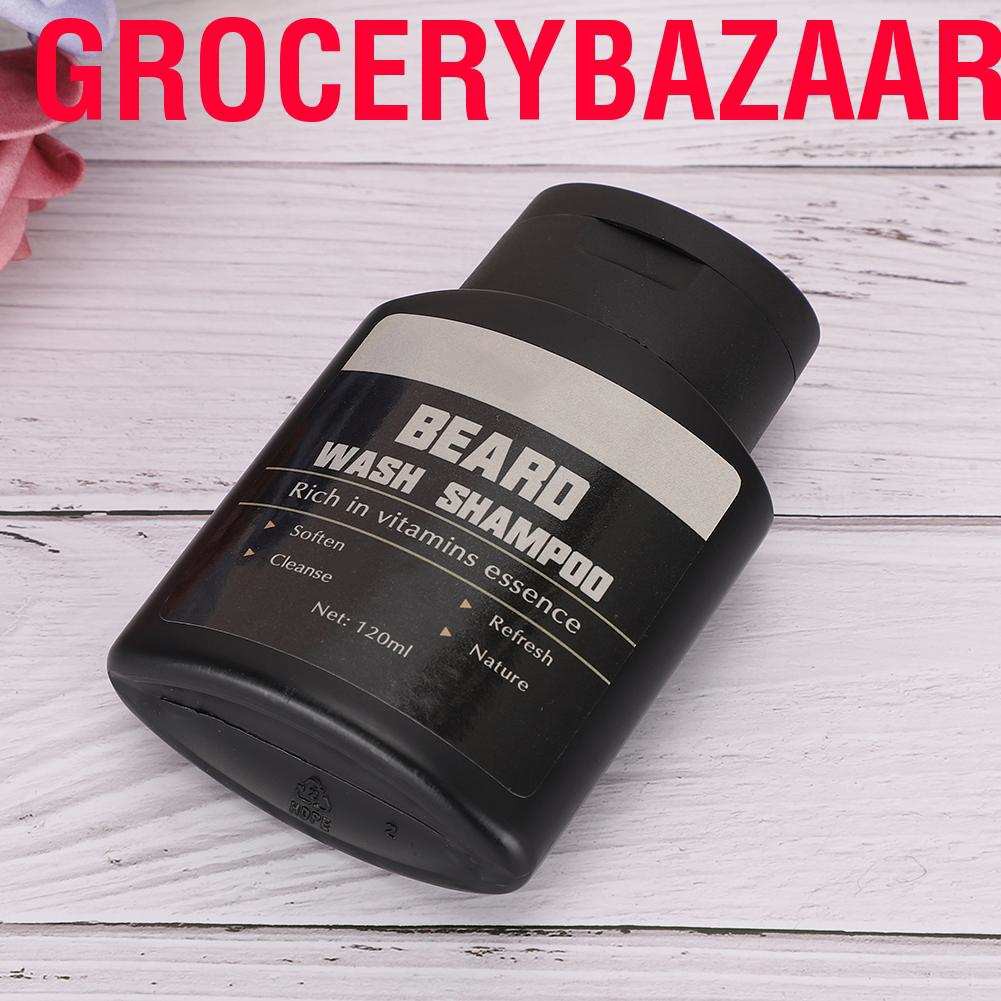 Grocerybazaar 120ml Beard Wash Shampoo Deep Cleaning Moisturizing Liquid