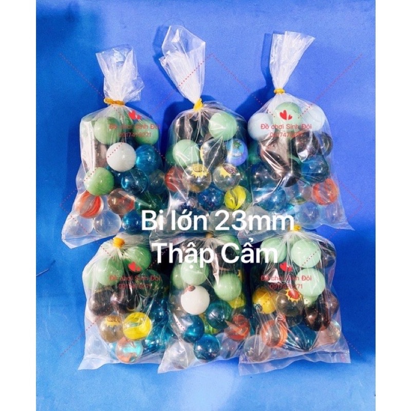 30 viên bi thập cẩm lớn 23mm 30 viên - bi bắn của trẻ con - bi trang tria cây cảnh và hồ cá