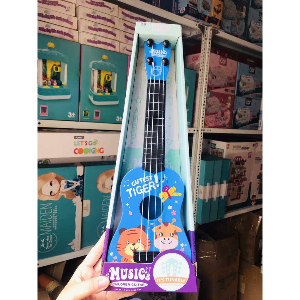 Đàn ukulele guitar mini giá rẻ cực bền đồ chơi cho bé nhỏ tập ghita nhiều mẫu siêu xinh có hộp đẹp, quà tặng sinh nhật