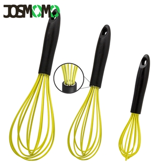 JOSMOMO 1pc Silicone Whisk nhà bếp Rất chắc chắn Balloon Wire Whisk Set Egg Beater for Blending Whisking Beating Khuấy xào Nấu nướng Nướng