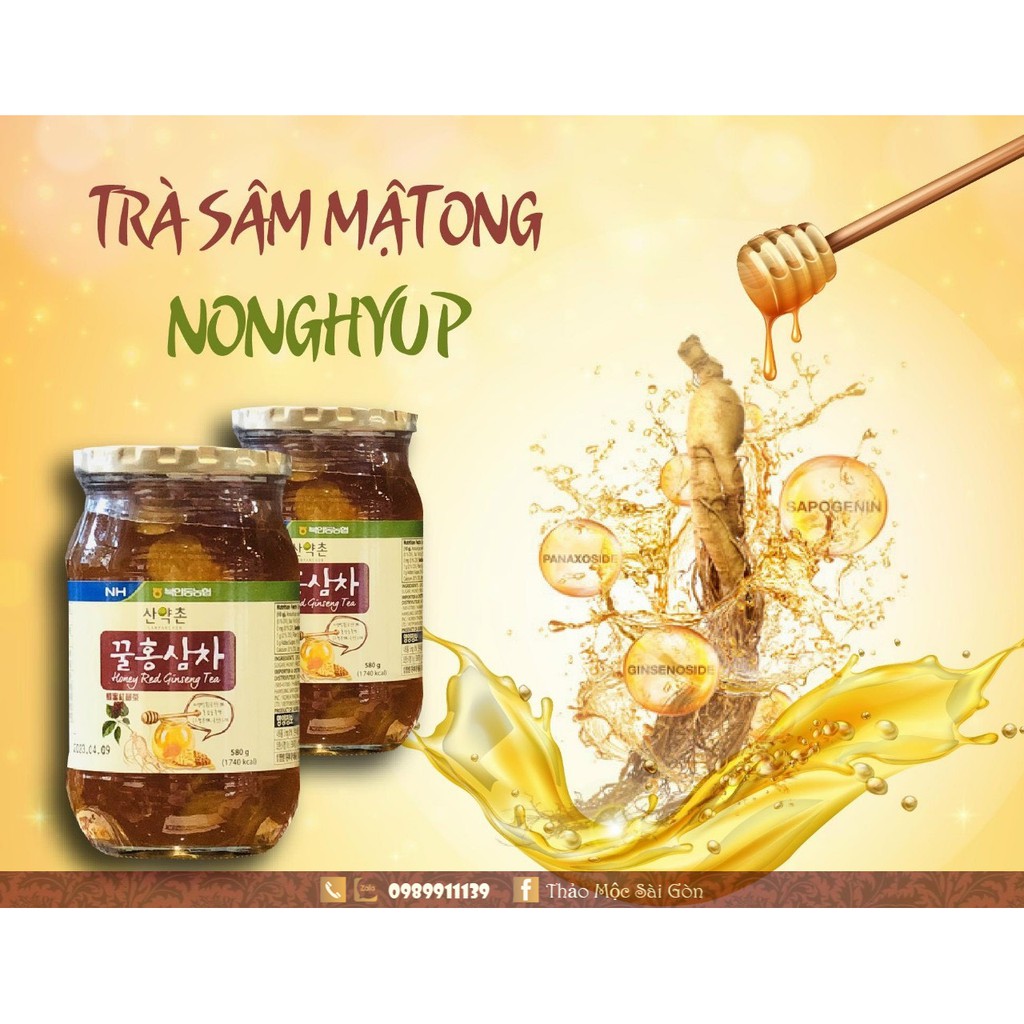 { Hiệu Nonghyup chính hãng } Sâm Hàn Quốc Ngâm Mật Ong 580gr