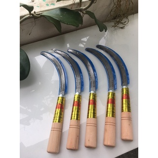 Set 5cây liềm cán gỗ siêu bén cắt tàu dừa, cỏ voi