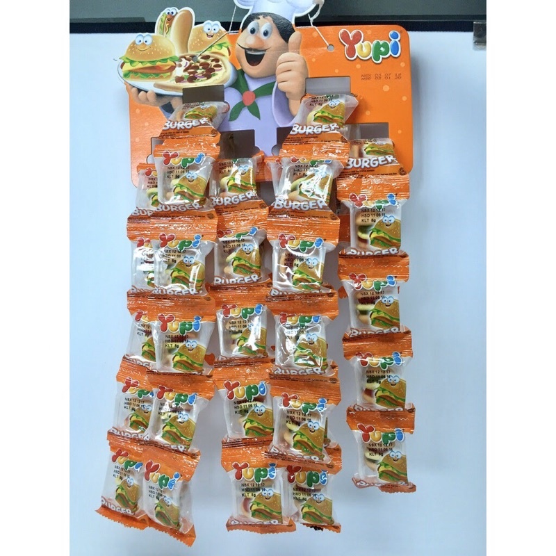 Kẹo dẻo Yupi Burger (bịch 60v)