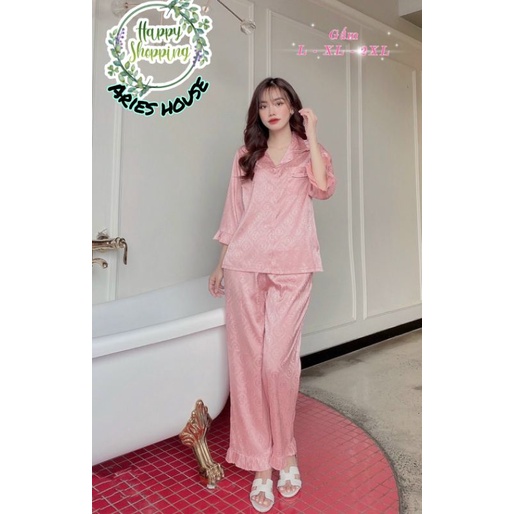 GẤM PIJAMA BIGSIZE TAY DÀI 60-75KG, ĐỒ BỘ SAU SINH TAY DÀI, ĐỒ BỘ SIZE TO✅