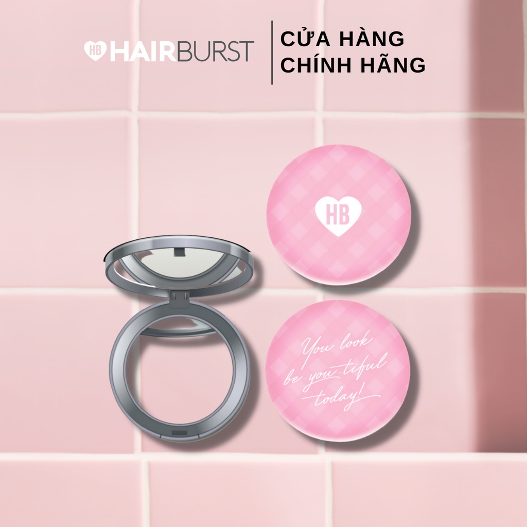 [HB GIFT] Combo túi Pouch Hairburst du lịch + Gương Cầm Tay Hairburst 2 Mặt Zoom 2X Mini