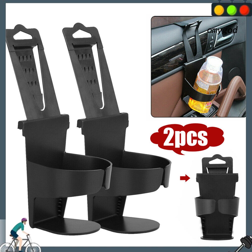 Bộ 2 Giá Đỡ Cốc Nước Gắn Cửa Xe Hơi / Xe Tải Màu Đen Tùy Chỉnh Tiện Dụng