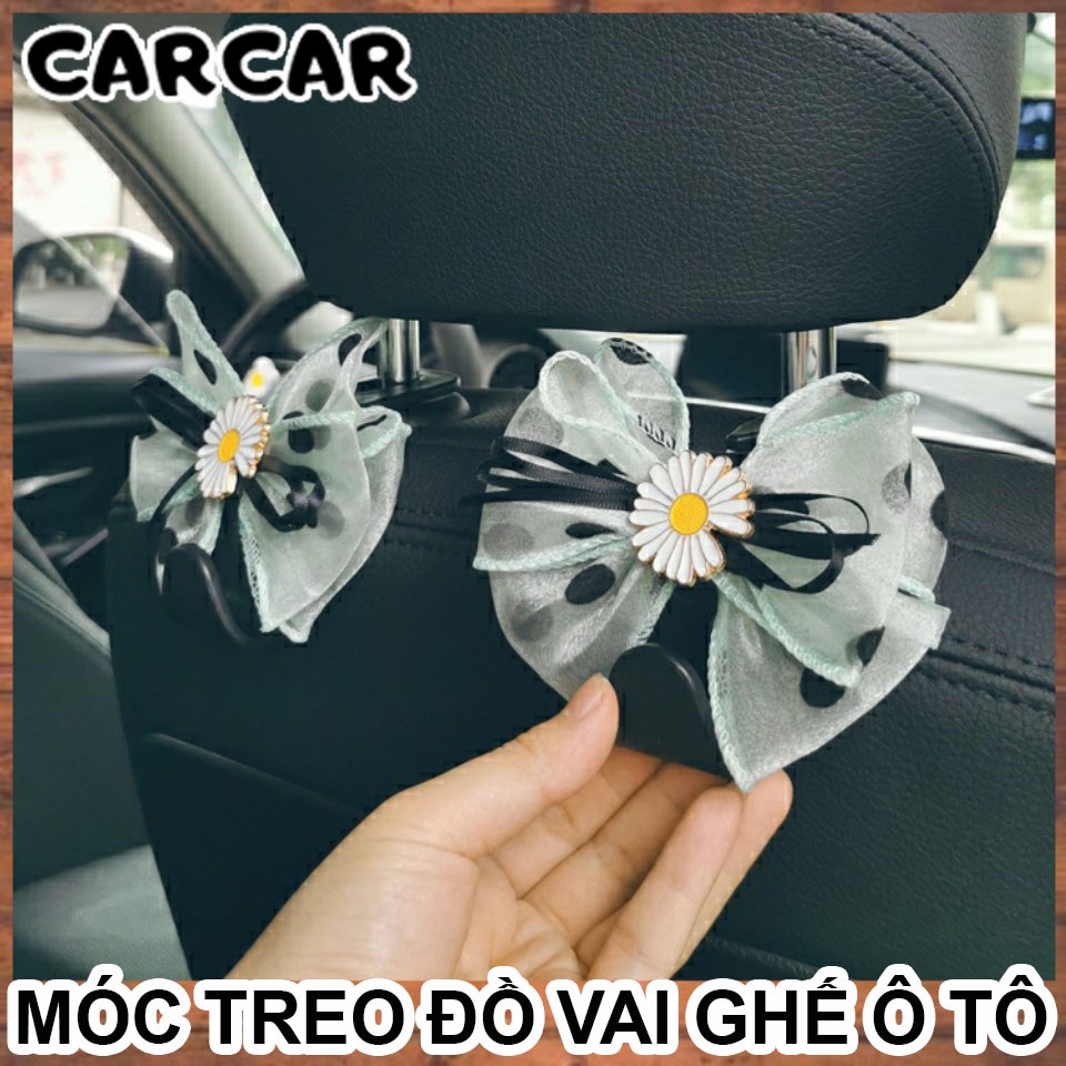 [MỘT CẶP] Móc treo đồ vai ghế ô tô gắn nơ dễ thương