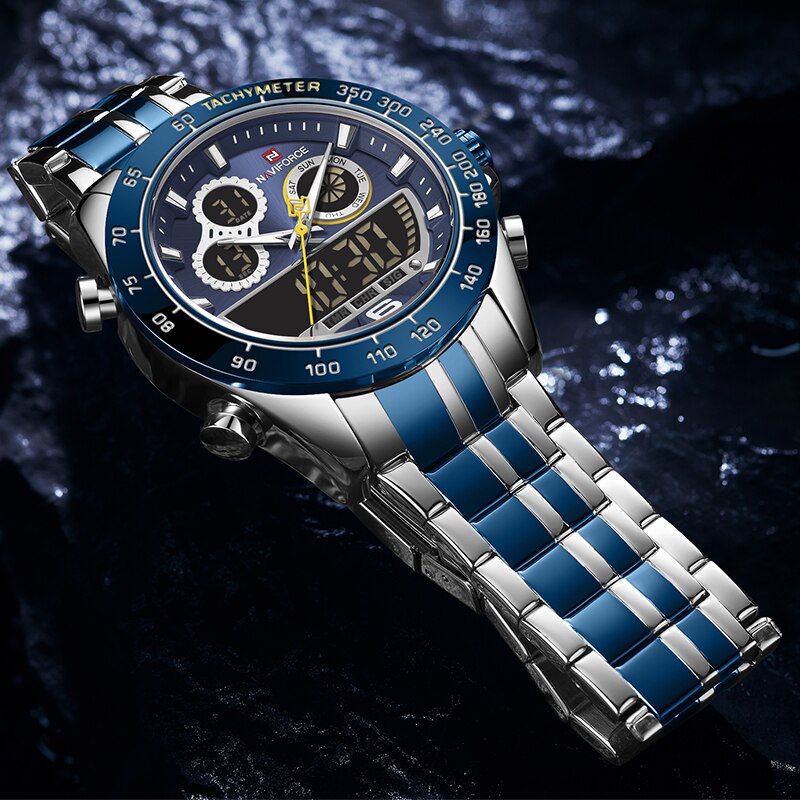 Đồng Hồ Thạch Anh NAVIFORCE NF9188 Bằng Thép Không Gỉ Chống Thấm Nước Thời Trang Thể Thao Cho Nam