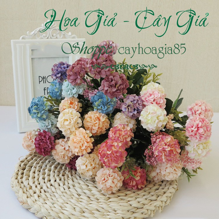 Hoa giả - Hoa cẩm tú cầu Vintage