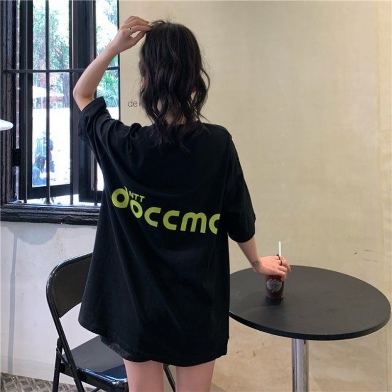 Đầm Lửng Dáng Rộng Cổ Tròn In Hình Trái Tim Thời Trang Mùa Hè Hàng Mới