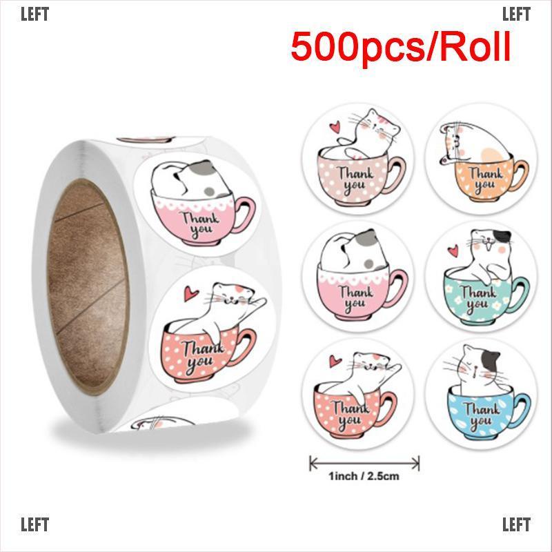 Cuốn miếng dán tròn in chữ Thank You độc đáo dùng trang trí quà tặng