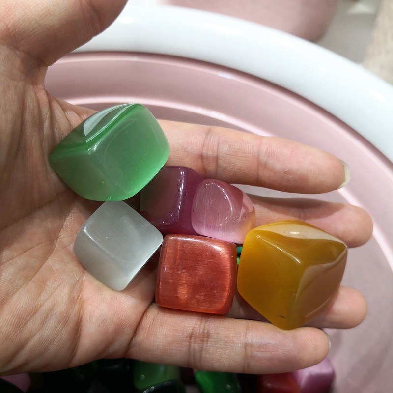 Viên đá thanh tẩy Opal Cat Eye D3 phong thủy chơi tarot | BigBuy360 - bigbuy360.vn