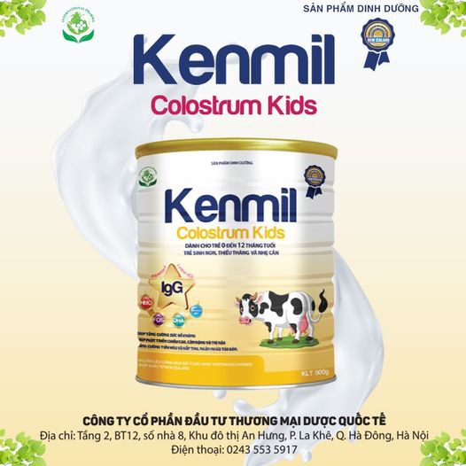 SỮA KENMIL COLOSTRUM KID 900G