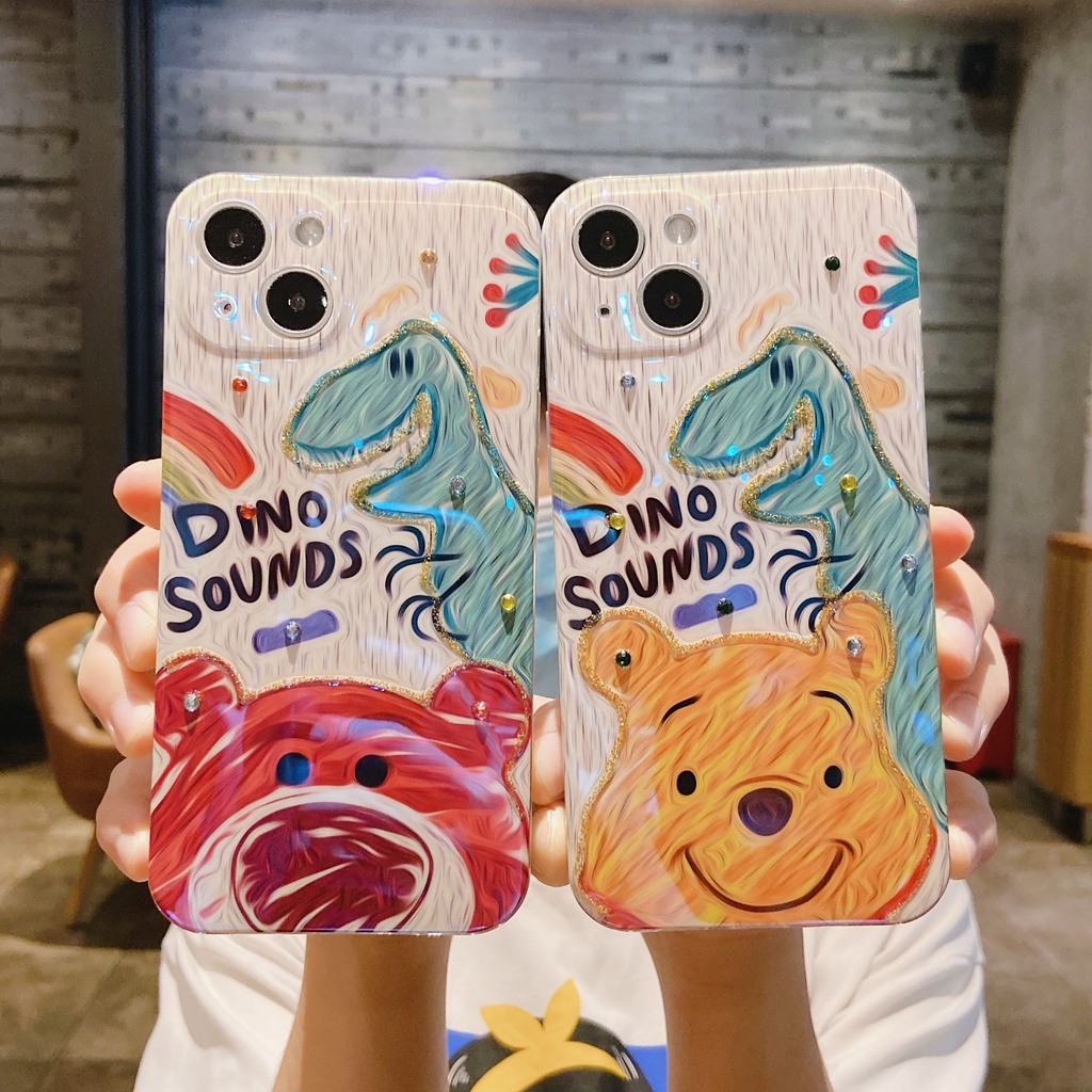 iPhone13ProMax Vỏ điện thoại di động Phim hoạt hình dễ thương Bao đựng điện thoại di động cho iPhone11 11ProMax 12 12Pro 12ProMax X XR XSMAX Cặp đôi Bao đựng điện thoại trong suốt Mềm mại