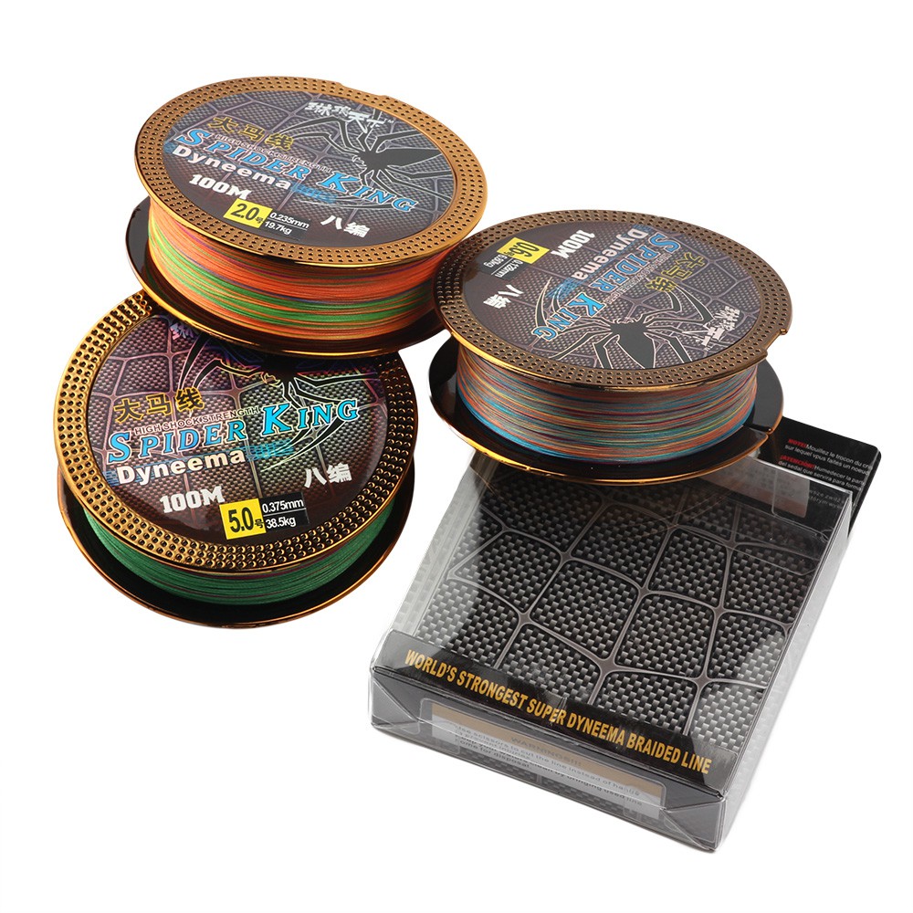 Cuộn dây câu cá 8 sợi 100m bền màu chất lượng cao
